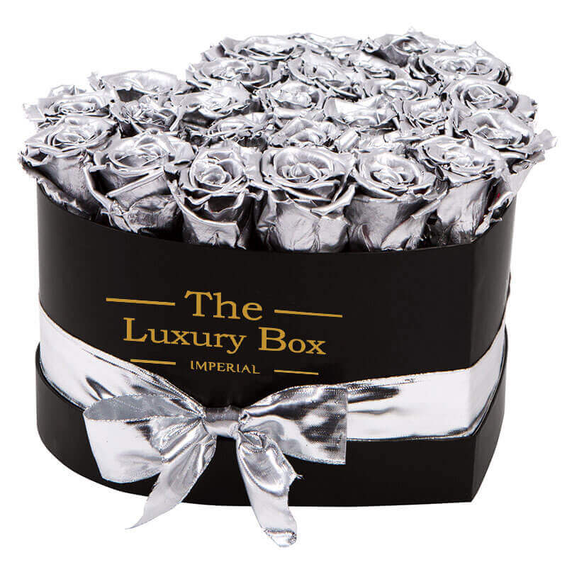Coffret cœur argent