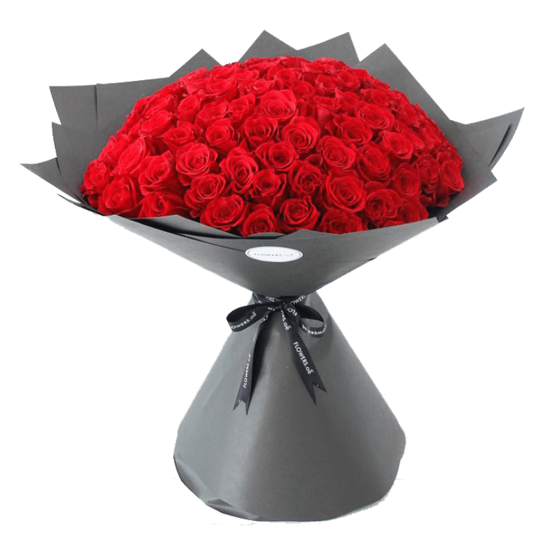 100 roses rouges