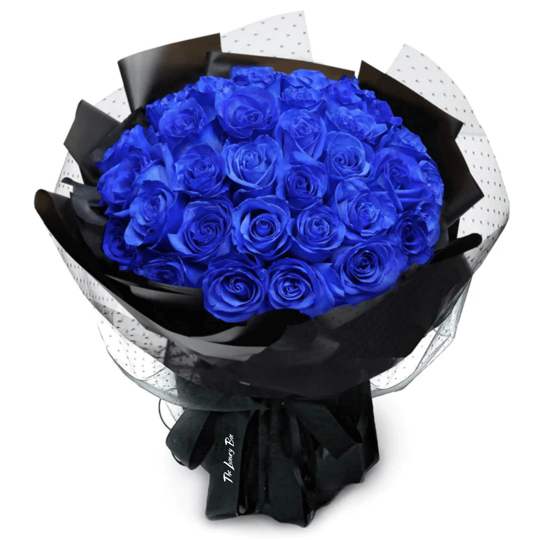 Bouquet bleu roi